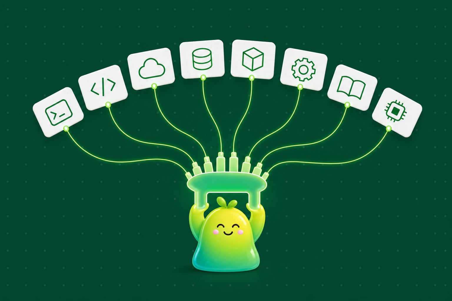 Each agent an MCP server connecting to every coding tool, cloud and data stack - 85+ integrations